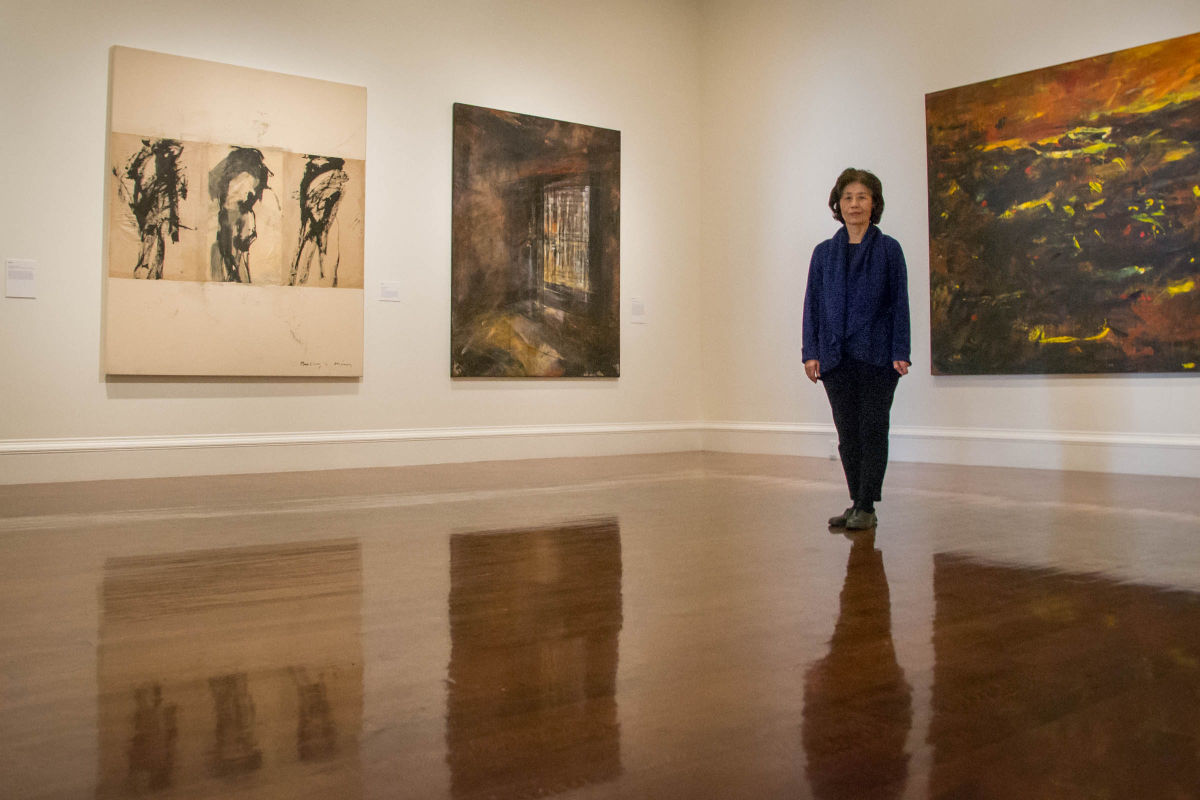 Kim with art